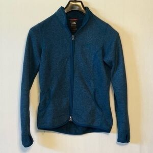 The North Face Size S/P Woman’s  Full Zip Sweater Fleece Jacket Blue.